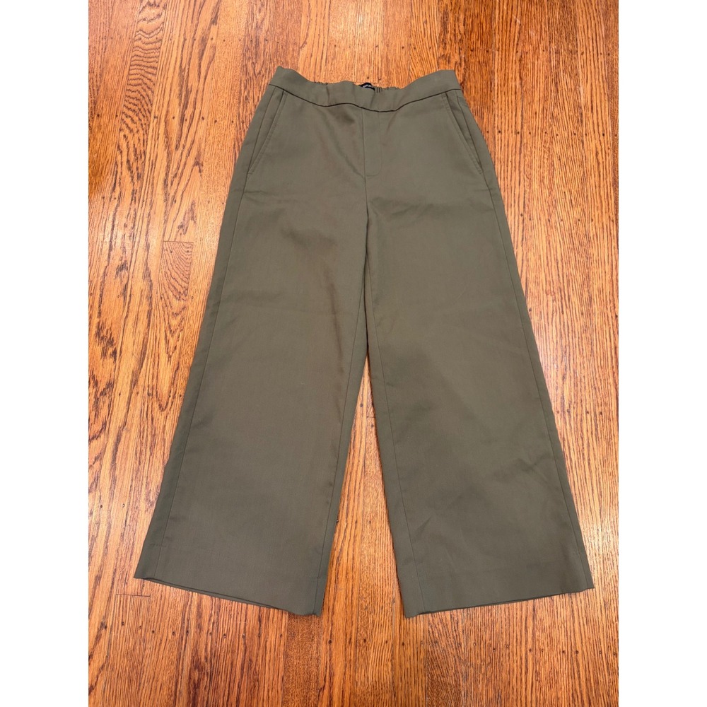 Banana Republic Rowan Wide-Leg Pants — Olive Green Cropped Trousers | 2